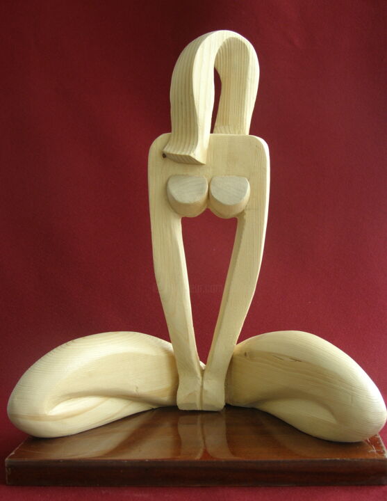 Sculpture intitulée "shyness-5.jpg" par Adolf Neystat, Œuvre d'art originale, Bois