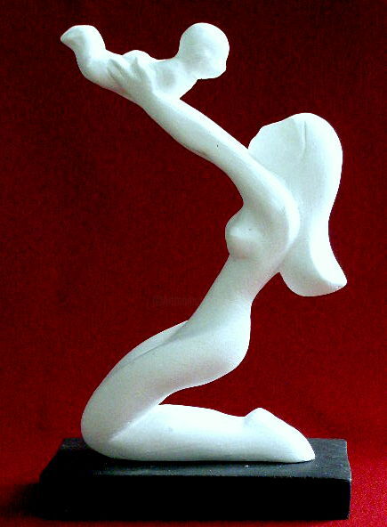 Скульптура под названием "my-baby-1.jpg" - Adolf Neystat, Подлинное произведение искусства, Гипс