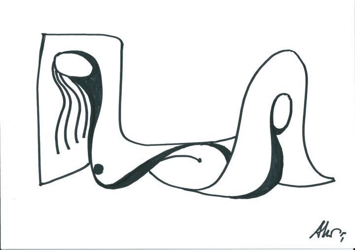 Рисунок под названием "an-nude-24.jpg" - Adolf Neystat, Подлинное произведение искусства