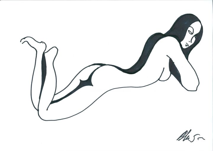 Рисунок под названием "an-nude-31.jpg" - Adolf Neystat, Подлинное произведение искусства