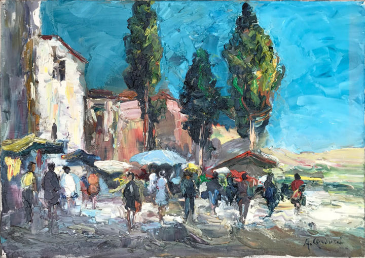 Painting titled "Senza titolo 1" by Adolfo Carducci, Original Artwork, Oil