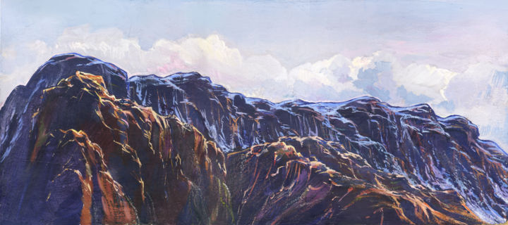 Painting titled "Стена" by Aleksandr Saiapin, Original Artwork, Tempera