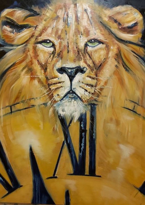 Painting titled "King of Time" by Adriaan Lotter, Original Artwork, Oil