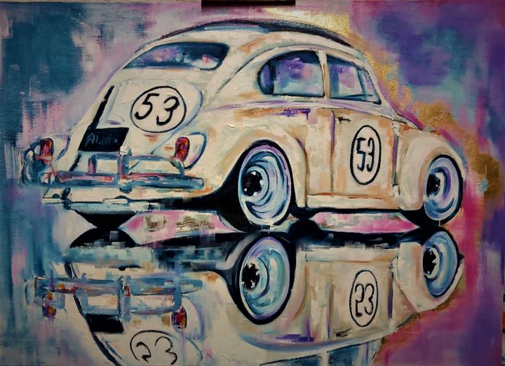 Peinture intitulée "Herbie" par Adriaan Lotter, Œuvre d'art originale, Huile
