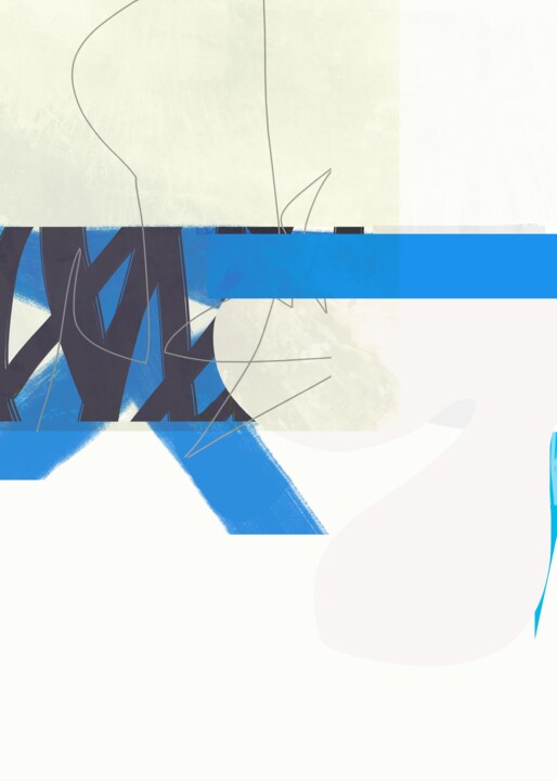 Цифровое искусство под названием "neu #9" - Adrian Bradbury, Подлинное произведение искусства, 2D Цифровая Работа