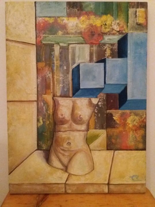 Painting titled "Cubism.jpg" by Virgil Cristea, Original Artwork, Acrylic