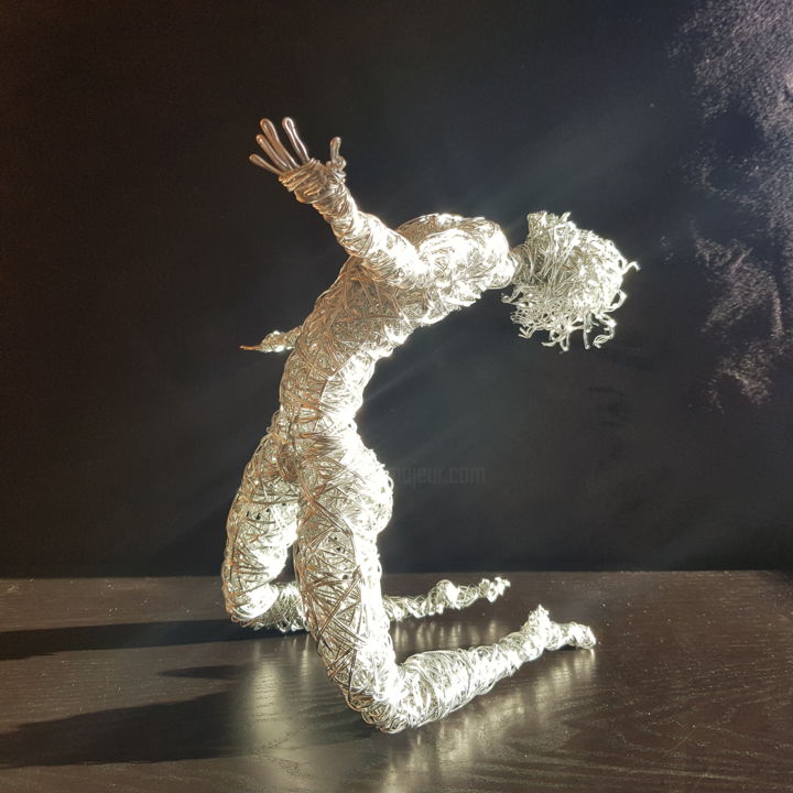 Sculpture titled "Fatality" by Adrian Draghici, Original Artwork, Wire