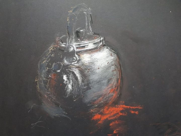Pintura titulada "teapot01.jpg" por Uberl, Obra de arte original