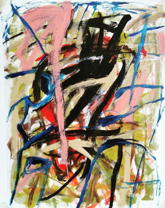 Pintura titulada "Abstracto 3" por Adrián Meyer, Obra de arte original, Oleo