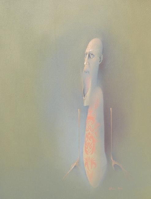 Картина под названием "The Mage" - Adrian Paiu, Подлинное произведение искусства, Масло