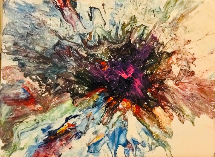 Ζωγραφική με τίτλο "Fluid artwork" από Adriana Dule, Αυθεντικά έργα τέχνης, Ακρυλικό