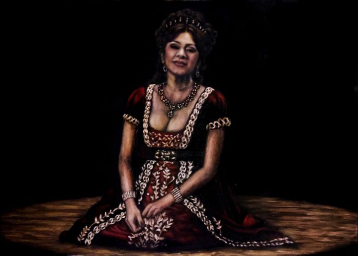 Pintura titulada "Tosca" por Adriana Marino, Obra de arte original, Oleo Montado en Otro panel rígido