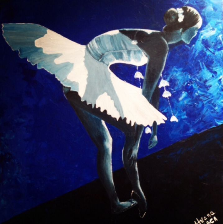 Painting titled "Bailarina" by Adriana Casca, Original Artwork, Acrylic