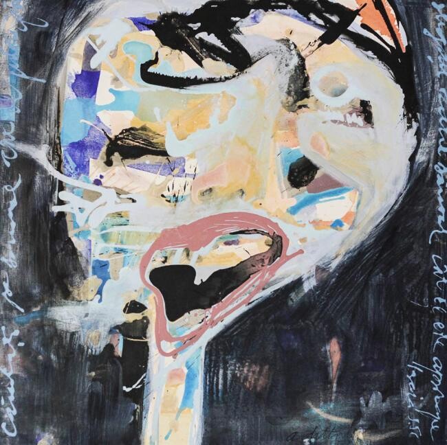 Painting titled "Screaming" by Adriana Ilin Tomici, Original Artwork, Oil