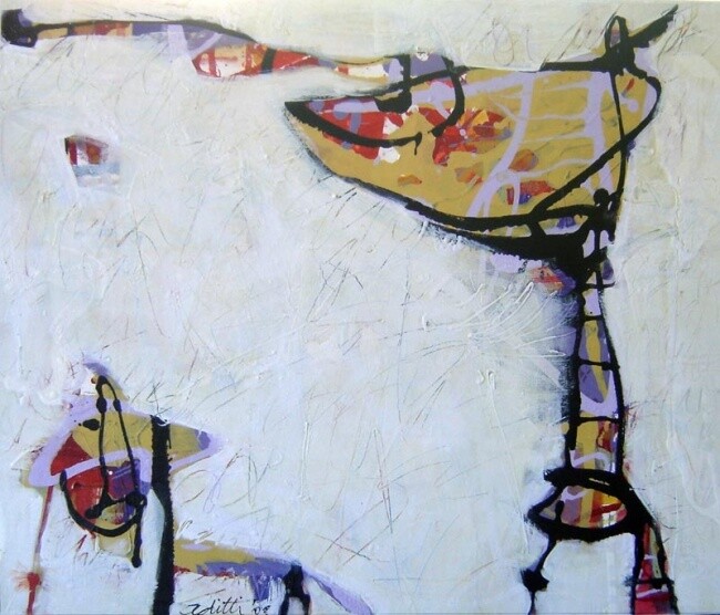 Pintura titulada "Look Up!" por Adriana Ilin Tomici, Obra de arte original, Acrílico Montado en Bastidor de camilla de madera