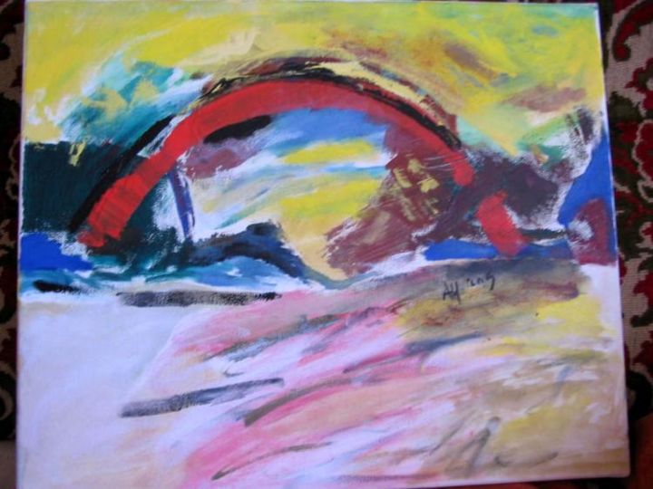 Painting titled "TUNNEL" by Adriana Ureche, Original Artwork