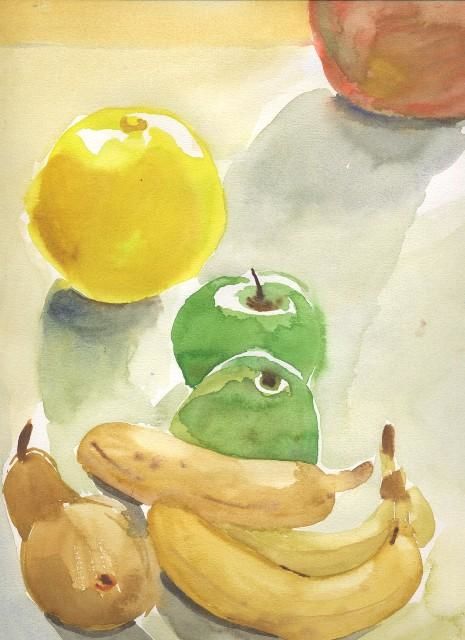 Painting titled "bananegretfruit31" by Adriana Ureche, Original Artwork