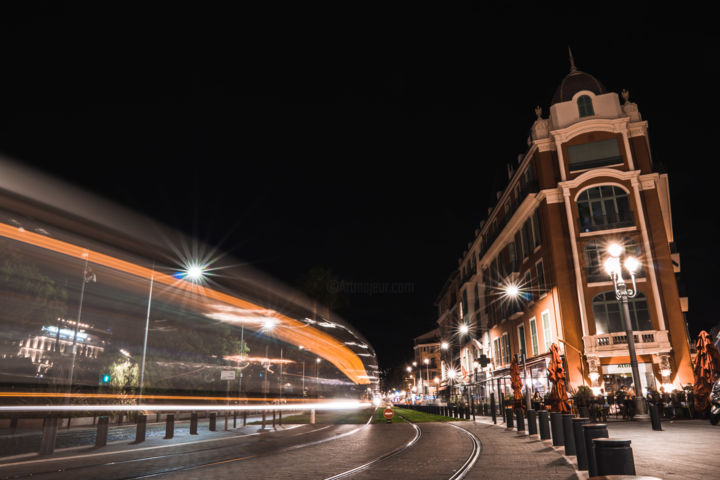 Fotografie getiteld "Speed Night" door Adry, Origineel Kunstwerk, Light Painting