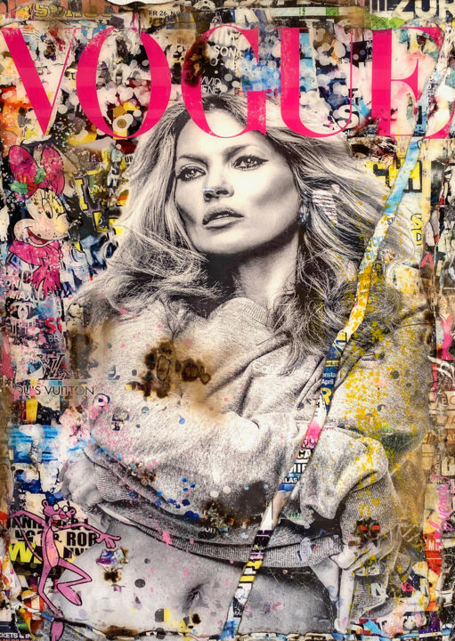 Collages intitulée "(SOLD AT SAMHART GA…" par Adriano Cuencas, Œuvre d'art originale, Collages