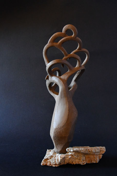 Scultura intitolato "Albero" da Adriano Scenna, Opera d'arte originale, Ceramica