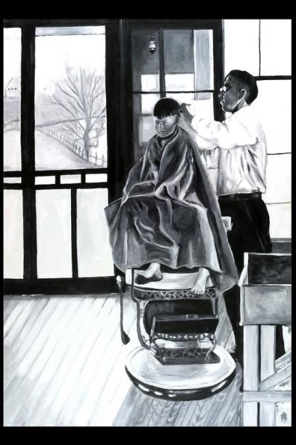 "A Trip to the barbe…" başlıklı Tablo Adrienne Risby Lovingood tarafından, Orijinal sanat