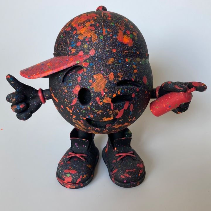 Sculpture titled "Emoji the graffiti…" by Popik, Original Art, Plastic