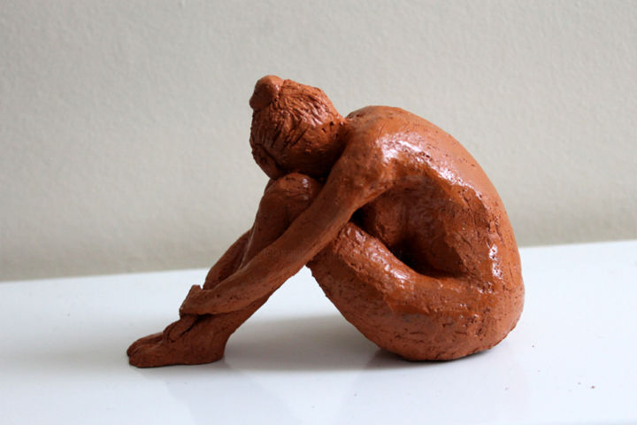 Sculpture titled "des croquis en terr…" by Adyne Gohy, Original Artwork, Clay