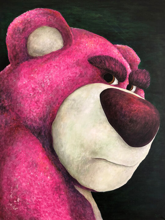 Schilderij getiteld "Lotso" door Aega Artist, Origineel Kunstwerk, Acryl