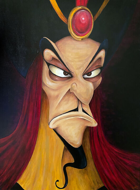 Schilderij getiteld "Jafar" door Aega Artist, Origineel Kunstwerk, Acryl