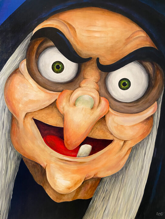 Peinture intitulée "Snow White Witch" par Aega Artist, Œuvre d'art originale, Acrylique