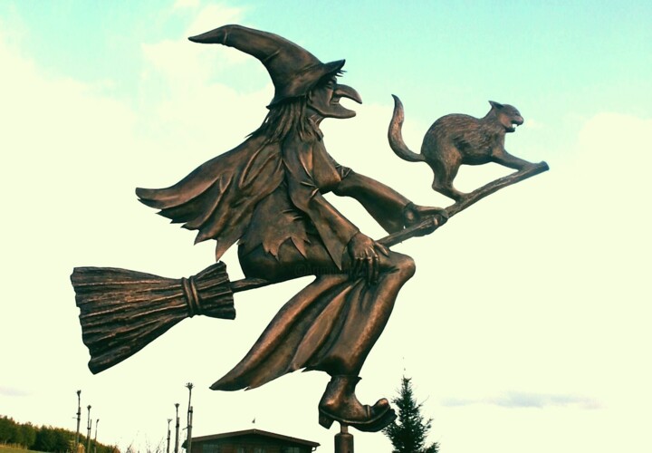 Sculptuur getiteld "Wind sculpture witc…" door Ælt (Atelier Lebrun Transinne), Origineel Kunstwerk, Metalen