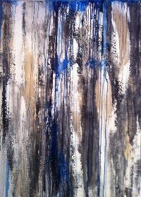 Peinture intitulée ""ruissellement"" par Carine Aelterman, Œuvre d'art originale,