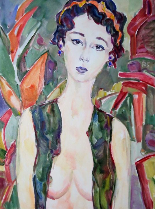 Картина под названием "WOMAN 110 / NADIA /" - Vale Ovchinnikov, Подлинное произведение искусства, Масло