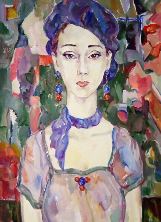 Painting titled "WOMAN 125 / PARIS /" by Vale Ovchinnikov, Original Artwork, Oil