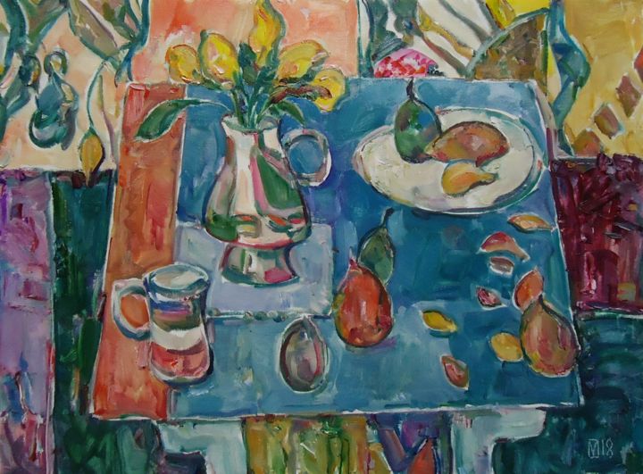 Painting titled "STILL LIFE 225" by Vale Ovchinnikov, Original Artwork, Oil