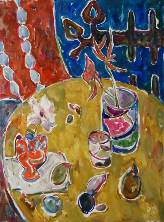 Painting titled "STILL LIFE 275" by Vale Ovchinnikov, Original Artwork, Oil