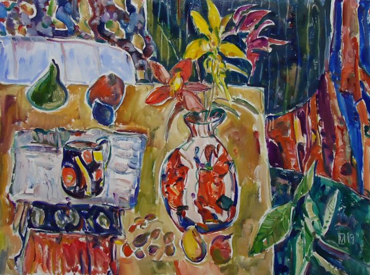 Malerei mit dem Titel "STILL LIFE 319" von Vale Ovchinnikov, Original-Kunstwerk, Öl