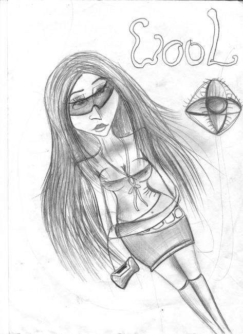 Drawing titled "Cool" by Afaf Khalil, Original Artwork, Other
