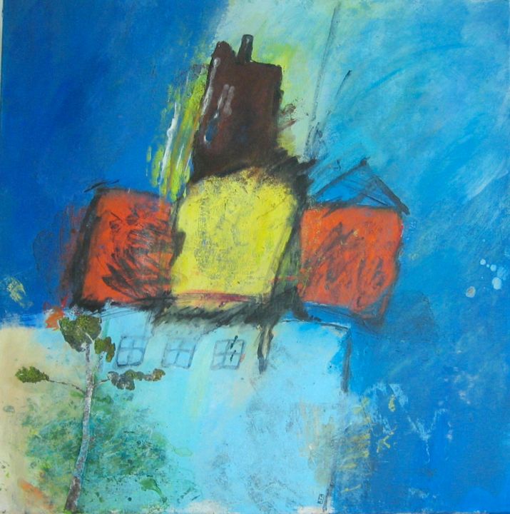 Painting titled "Un jour tu viendras…" by Anne Faucher, Original Artwork, Acrylic