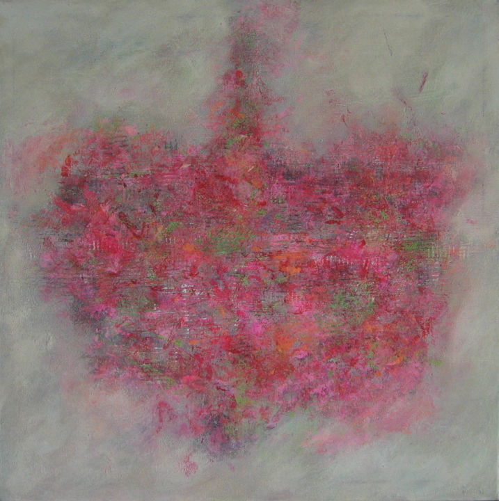 Malerei mit dem Titel "Un matin l'amour" von Anne Faucher, Original-Kunstwerk, Acryl