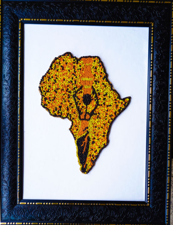 Design intitulée "Africa" par Afeez Siyanbola, Œuvre d'art originale, Art de la table