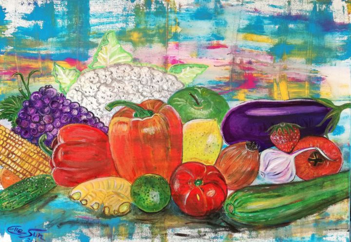 Vegan Painting By Elle Sun Artmajeur
