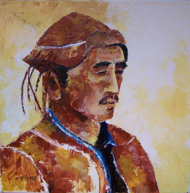 Painting titled "en Argentine... un…" by Anne-Frédérique Ferret, Original Artwork, Other