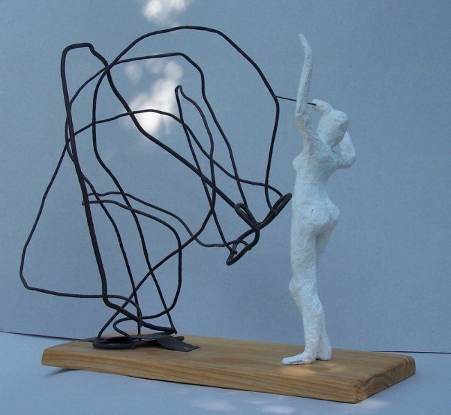 Sculpture titled "faire chanter le ve…" by Anne-Frédérique Ferret, Original Artwork