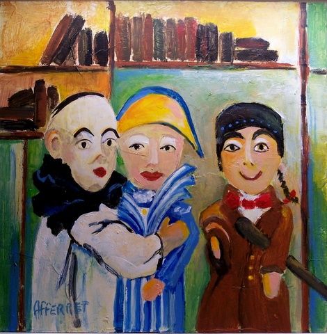 Peinture intitulée "20x20  guignol... e…" par Anne-Frédérique Ferret, Œuvre d'art originale