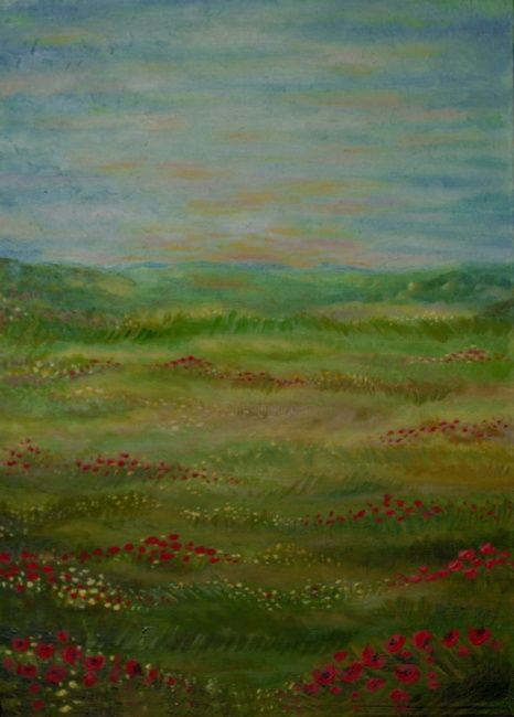 Painting titled ""My World"" by Elena Gold, Original Artwork
