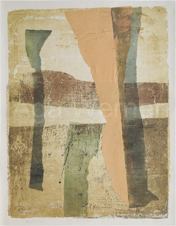 Gravures & estampes intitulée "Nefertiti" par Aga Werner, Œuvre d'art originale, Gravure