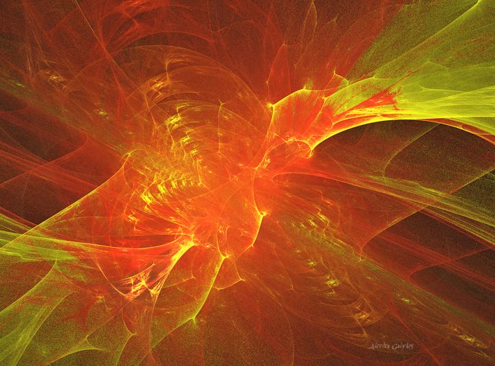 Digital Arts titled "golden wings" by Alethea Galykos, Original Artwork, 2D Digital Work