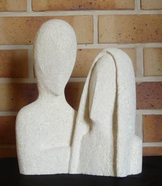 Sculptuur getiteld "Tête à tête" door Anne Garnier, Origineel Kunstwerk