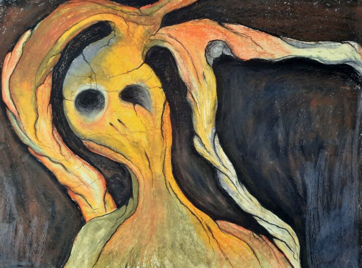 Pittura intitolato "The soul" da Agata Bonda, Opera d'arte originale, Pastello